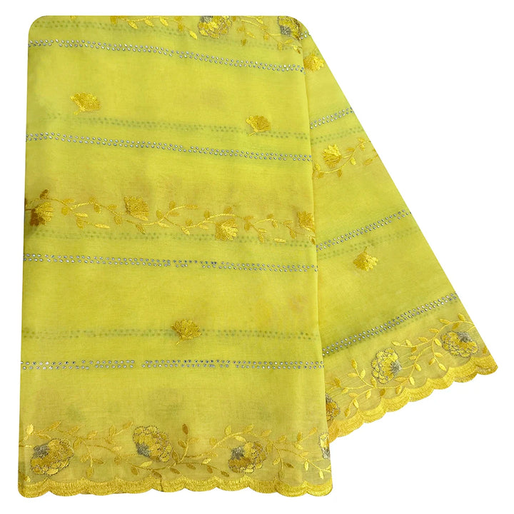 2026 KASHKHA Style 100% Cotton Fabric Embroidered Scarf African Muslim Headscarf Dubai New Floral Style For Prayer