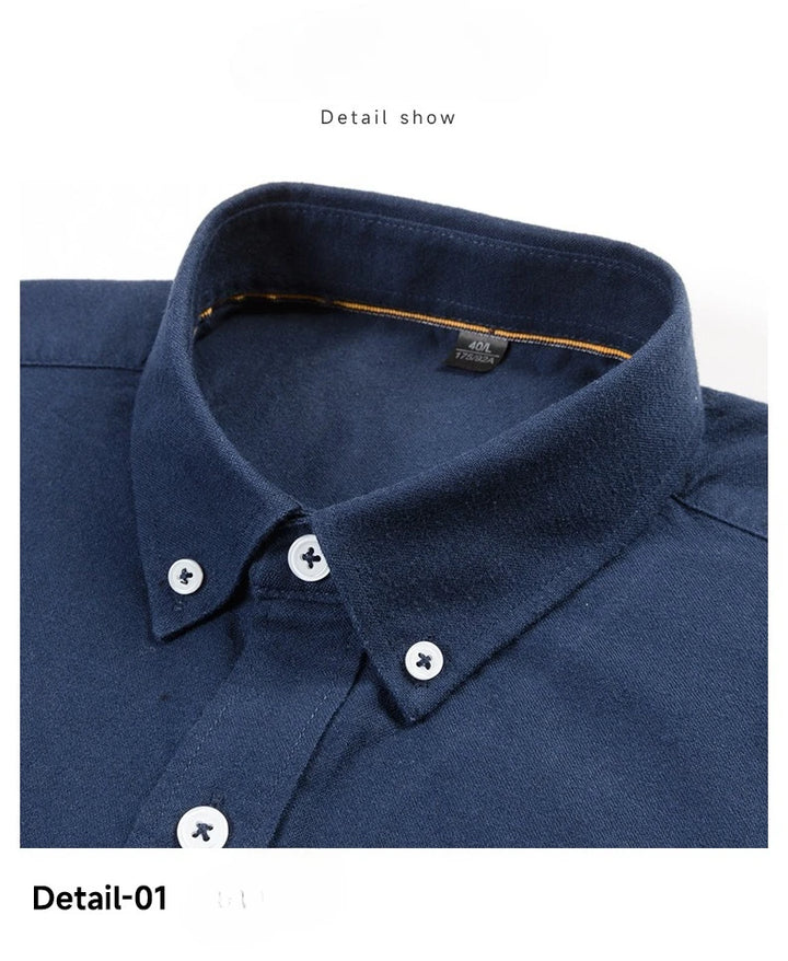 100% Cotton Brushed Long Sleeve Shirts for Men Slim Fit Casual Plain Shirt Solid Color Fashion Korean Popular Tops Red Clothes