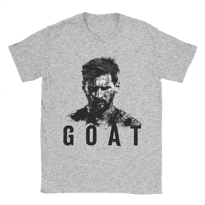 Men T-Shirts Football Messis Leisure Cotton Tee Shirt Short Sleeve  T Shirts Round Neck Clothing Unique