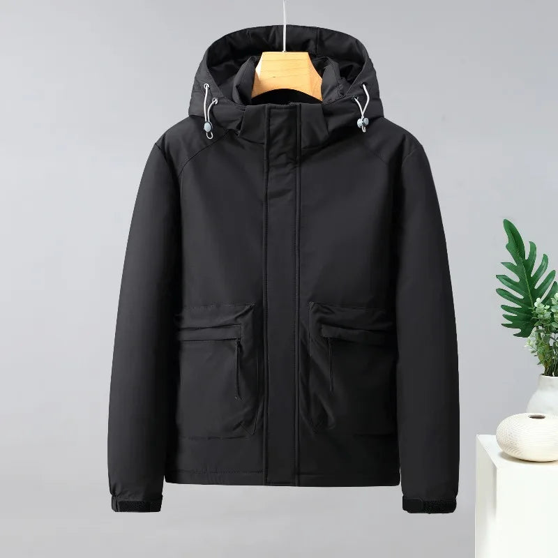 Men’s Outdoor Cycling Fleece Jacket – Lightweight Warm Workwear Coat for Teens