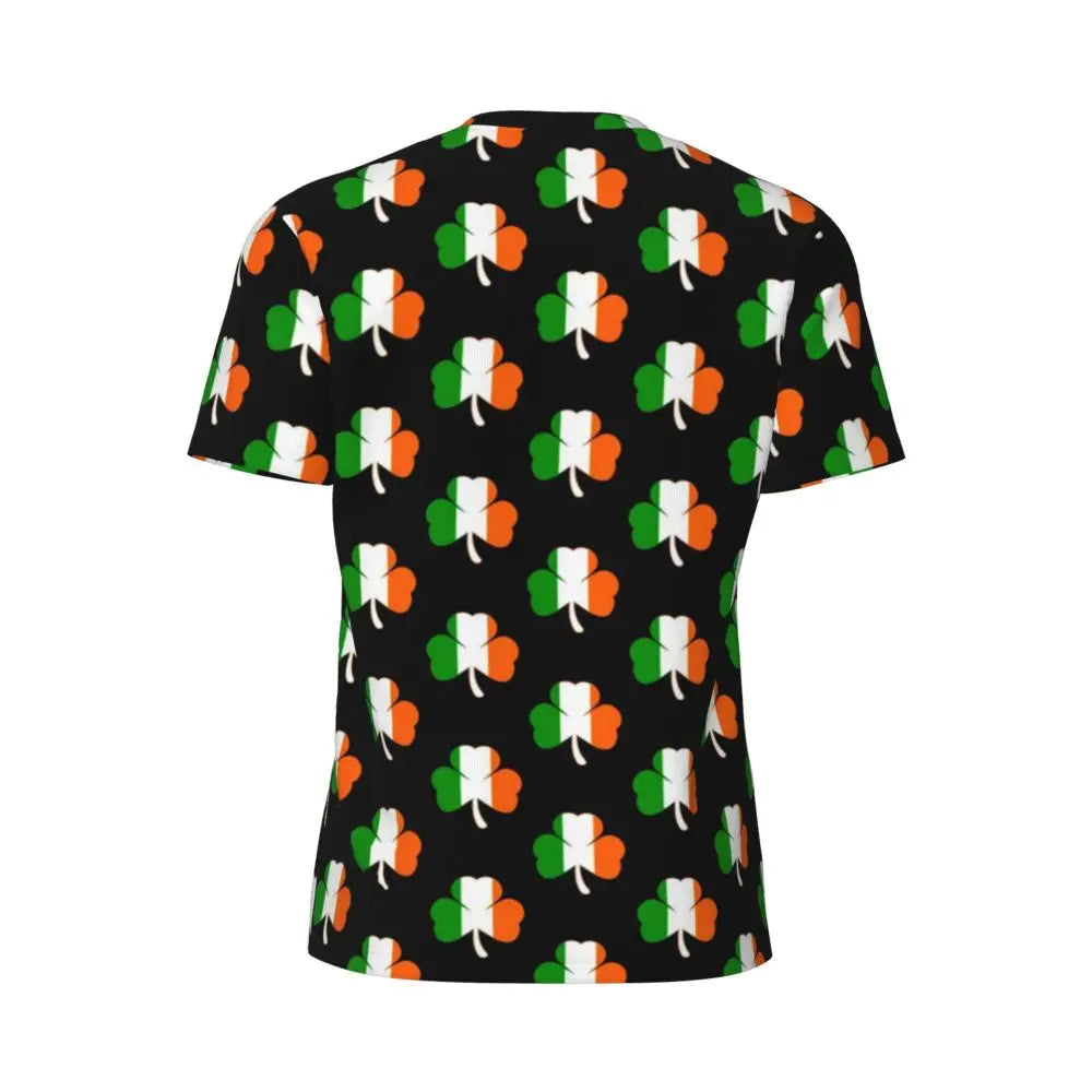 Sportswear T Shirt For Man Irish St Patricks Day T Shirts Hippie Green Plaid Summer Tees O Neck Streetwear Design Clothing Gift