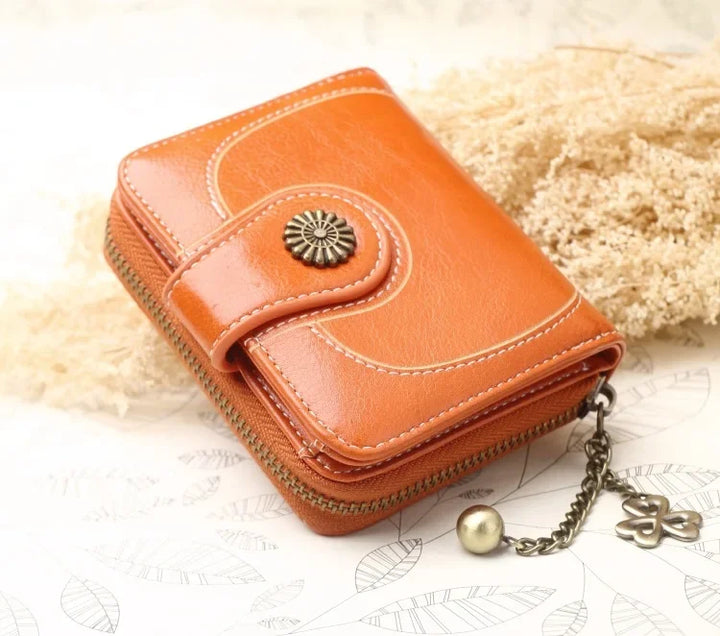 Women’s PU Leather Wallet – Small Coin Card Holder Short Clutch Purse