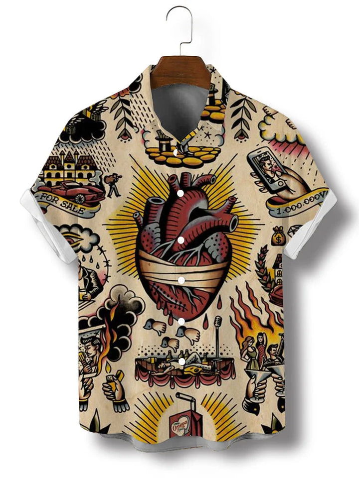 Men Shirts Y2K Clothing Funny For Men Hawaiian Harajuku 3D Printing Oversized Real Imported-china Camisa Floral Masculina Social
