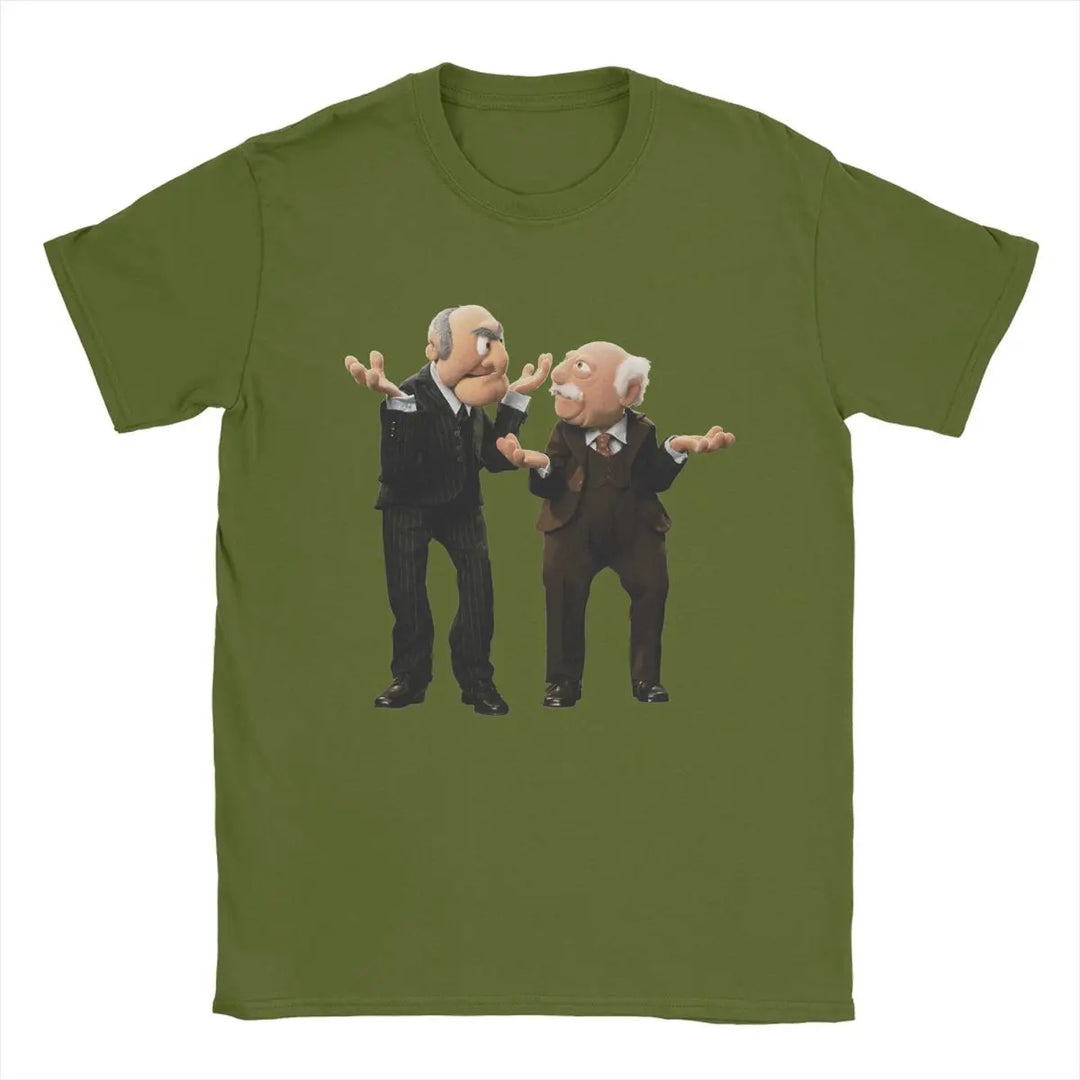 Statler And Waldorf Men's T Shirts Awesome Tee Shirt Short Sleeve O Neck T-Shirts Pure Cotton Party Clothes