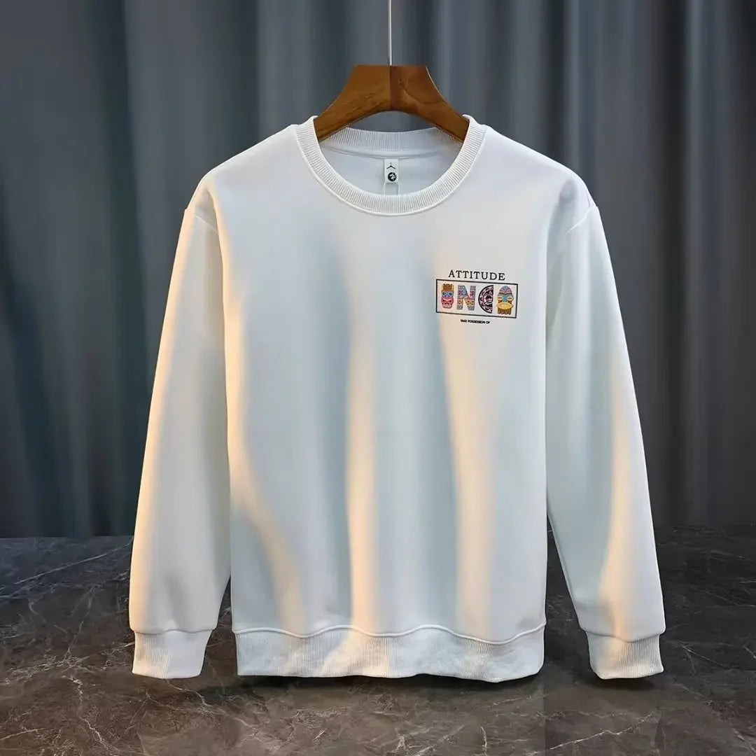 American Men’s Vintage Sweatshirt – Oversized Long Sleeve Casual Top