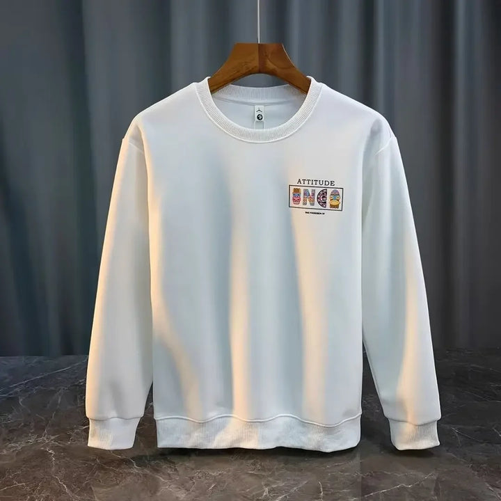 American Men’s Vintage Sweatshirt – Oversized Long Sleeve Casual Top