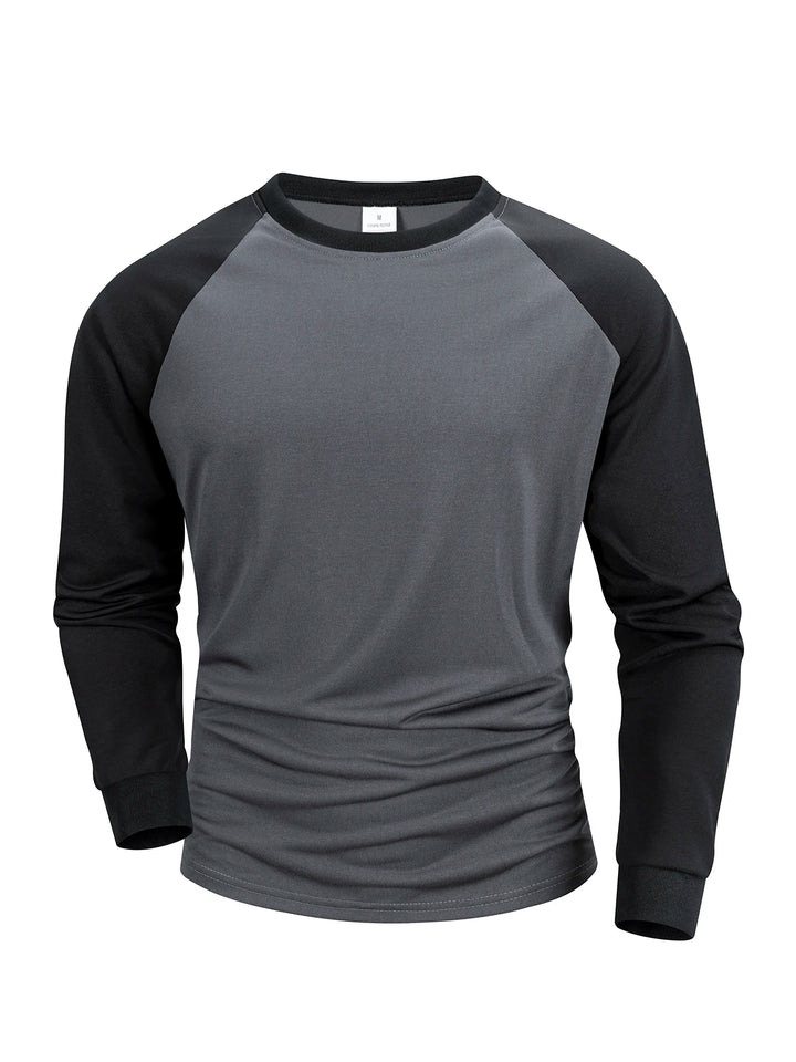 T Shirt for Men O-neck Casual Long Sleeve T-shirts Solid Color Men's Clothing Full Length Sleeve for Spring Summer Undershirts