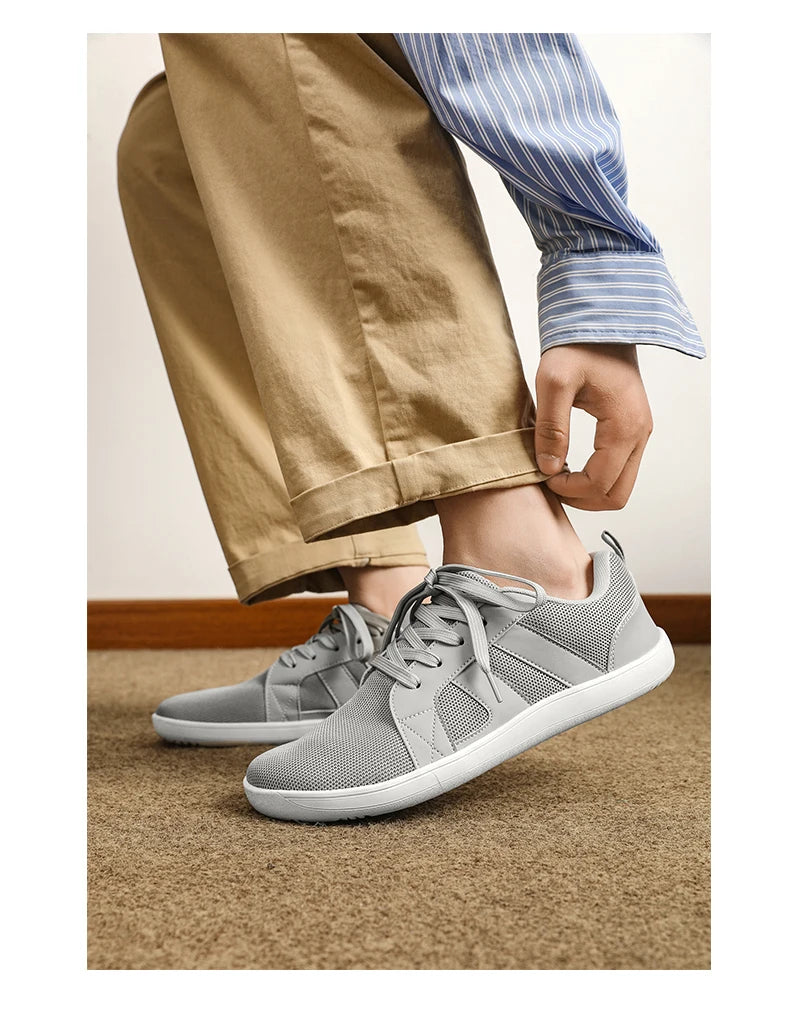 New Minimalist Shoes for Men Wide Toe Barefoot Zero Drop Shoes Casual Breathable Mesh Lightweight Walking Sneakers Man