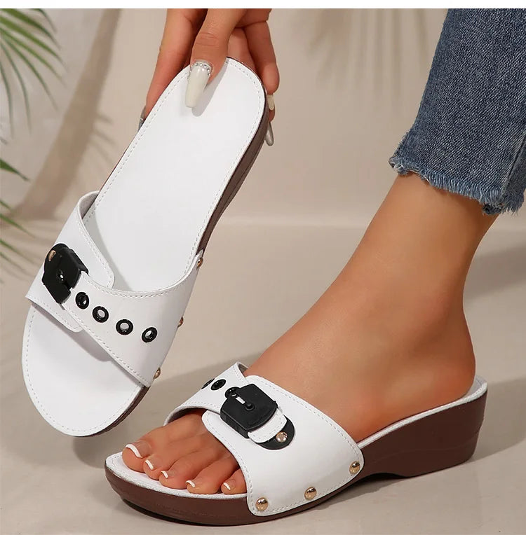 2025 Women’s Summer Sandals – Casual Heels & Slippers, Indoor/Outdoor