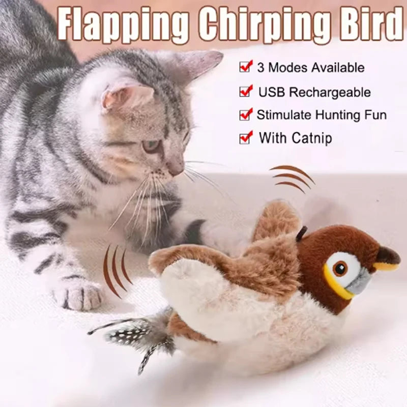FurryChirp™ flatterndes Plüschvogel-Spielzeug