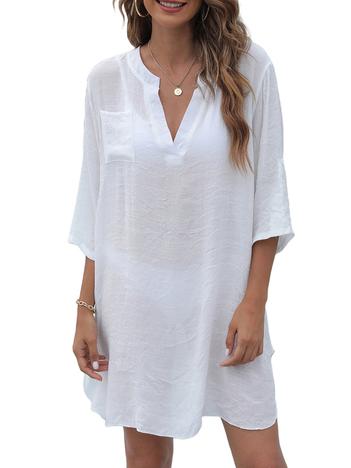 Women’s Chiffon Beach Tunic – Summer Swimsuit Cover-Up Dress