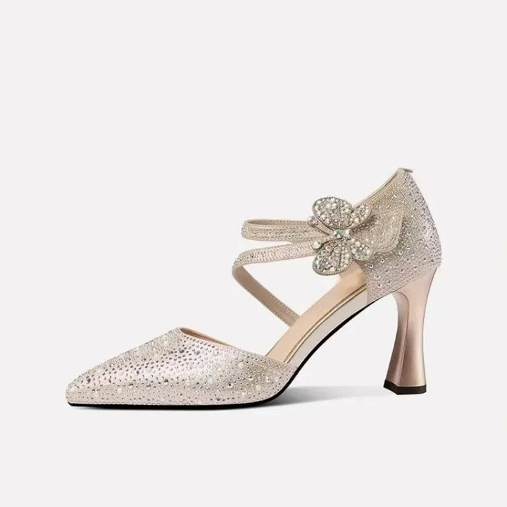 2025 Women’s Luxury Sandals – Korean Style, Pointed Toe High Heels