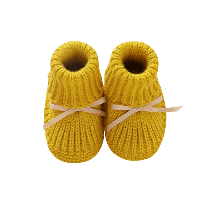 CozyToes™ Newborn Knitted Booties for Girls & Boys