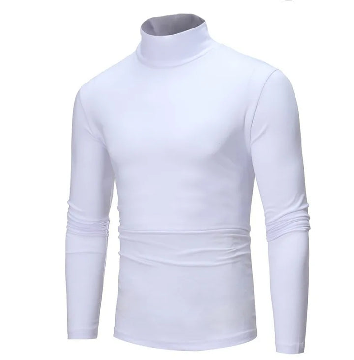 Men’s Warm Turtleneck Top – Slim Fit Long Sleeve, Autumn/Winter