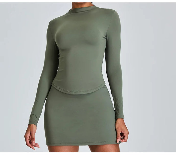 Yoga Shirts For Women Long Sleeve Fitness Long Sleeve Running Gym Clothes Workout Dry Fit Breathable High Elastic Sports Top