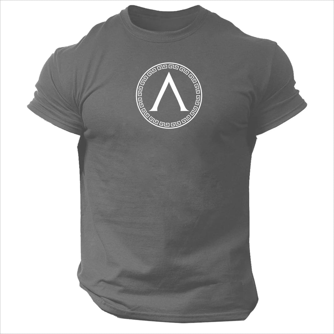 Spartan Shield T Shirt Gym Clothing Bodybuilding Training Workout MMA Boxing Top Shirts for Men Vintage T Shirt