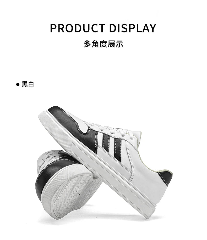 Shoes for Men Four Season Vulcanized Footwear Non-slip Casual Sneakers Fashion New Leather Round Toe Walking shoes tenis jeans