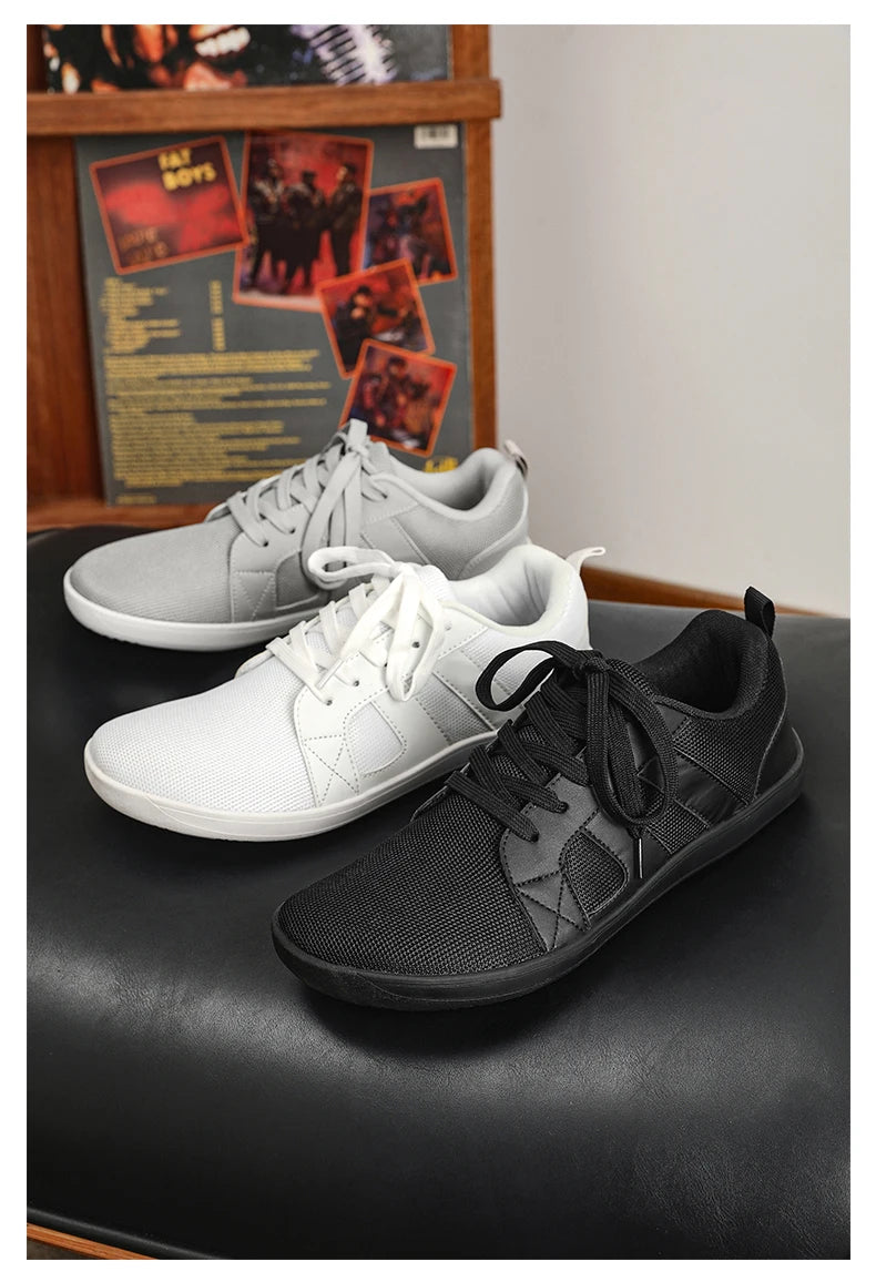 New Minimalist Shoes for Men Wide Toe Barefoot Zero Drop Shoes Casual Breathable Mesh Lightweight Walking Sneakers Man