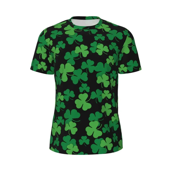 Sportswear T Shirt For Man Irish St Patricks Day T Shirts Hippie Green Plaid Summer Tees O Neck Streetwear Design Clothing Gift