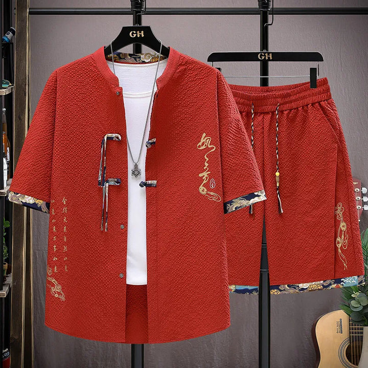 طقم قميص وشورت رجالي كاجوال - صيف 2025