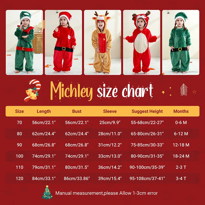 Michley™ Weihnachts-Baby-Strampler – süßer Kleinkind-Overall