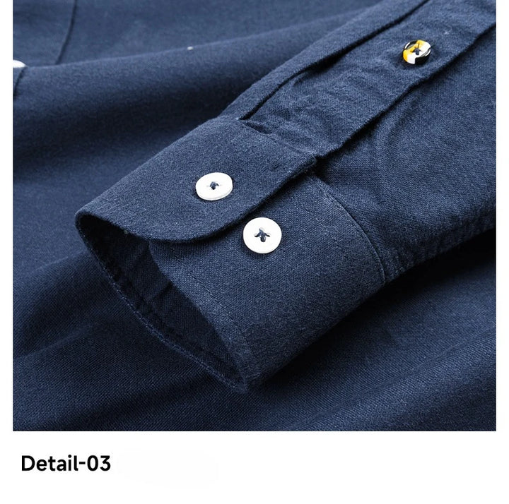 100% Cotton Brushed Long Sleeve Shirts for Men Slim Fit Casual Plain Shirt Solid Color Fashion Korean Popular Tops Red Clothes