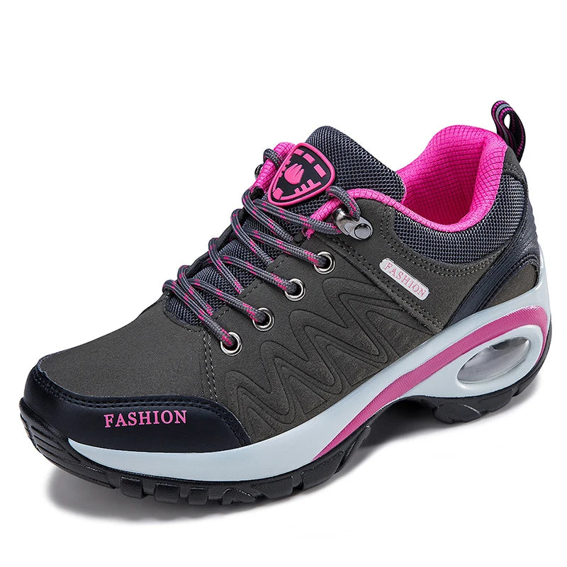 Women’s Waterproof Platform Sneakers – Outdoor Hiking & Running Shoes