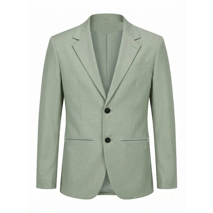 KIDWHXR Man Blazer Korean Slim Simple Solid Color Turn Down Collar Male Suit Outerwear Business Casual Long Sleeeve Men Coat