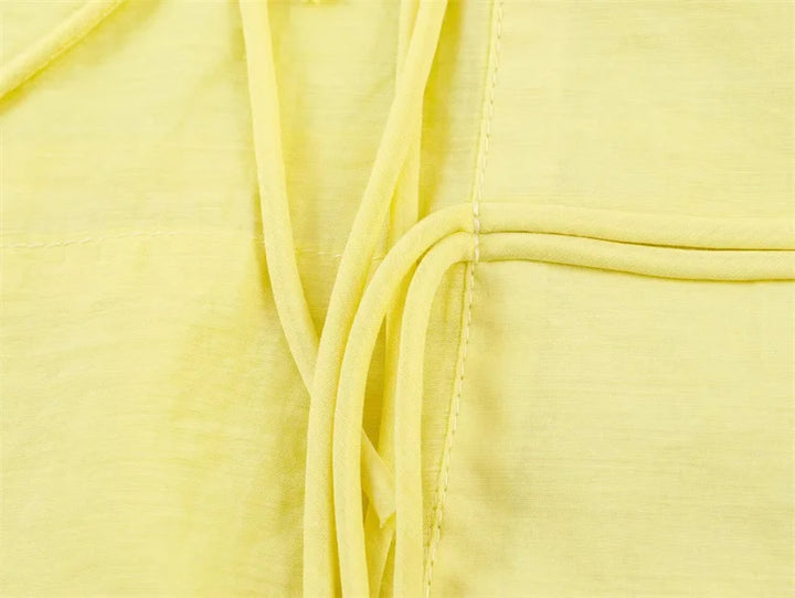 Women's Shirt 2026 New Fashion Summer Solid Color Oversize Rope Knot Detail Draped Shirt for Women Loose Chic Ladies Shirt Top