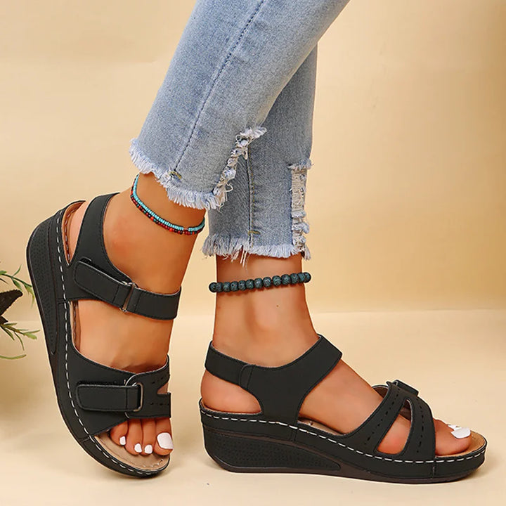 Women’s Summer Wedge Sandals – Soft Elegant Beach Shoes