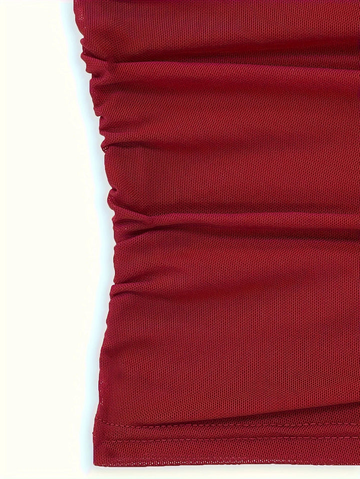 2025 Women’s Off-Shoulder Crop Top – Slim Fit Autumn/Winter Streetwear