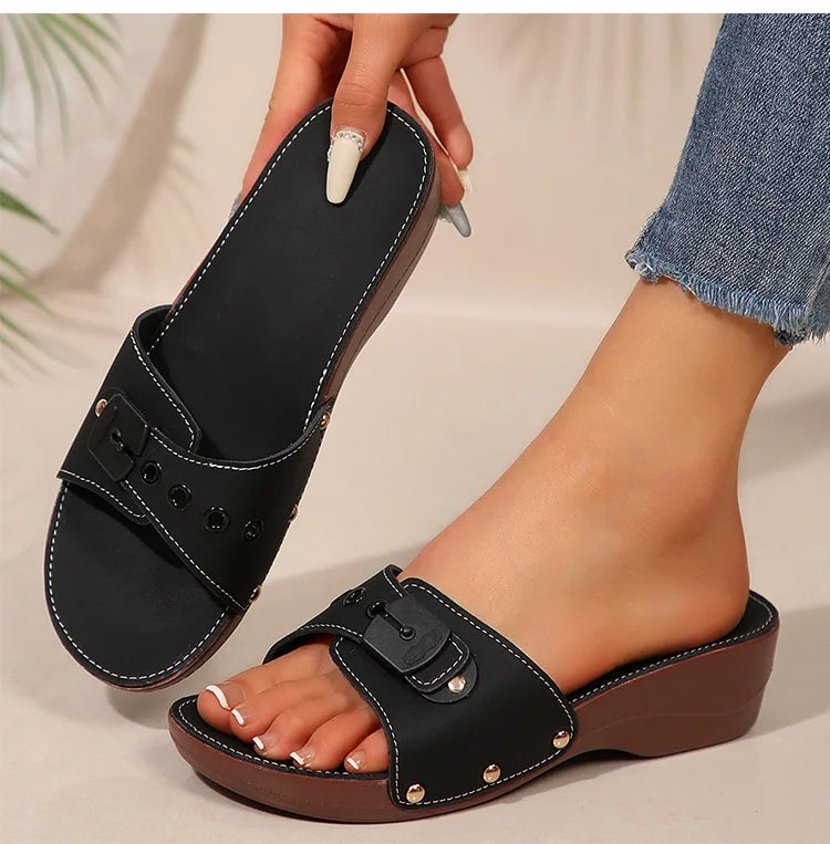 2025 Women’s Summer Sandals – Casual Heels & Slippers, Indoor/Outdoor