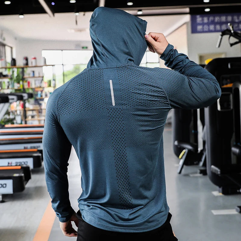 Men’s Long Sleeve Sports Hoodie T-Shirt