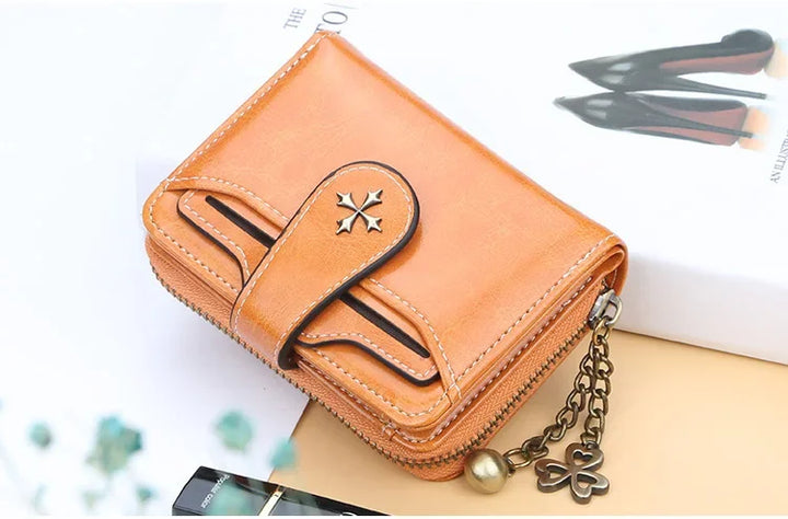 Women’s PU Leather Wallet – Small Coin Card Holder Short Clutch Purse