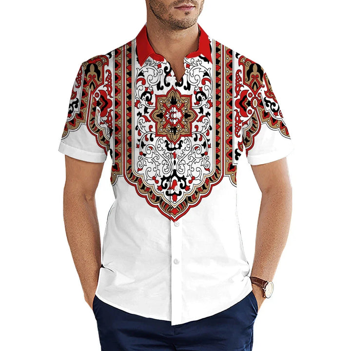 Men's Shirt Summer Casual Fashion Short Sleeved Shirt For Men Loose Breathable Hawaiian Shirt Man Casual Men's Clothing Top