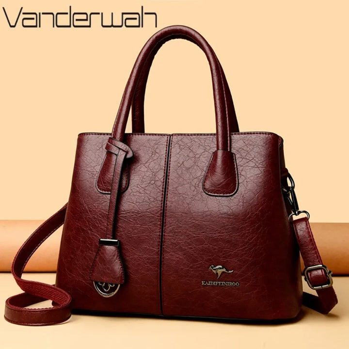 Women’s PU Leather Tote & Crossbody Handbag – Large Shoulder Bag