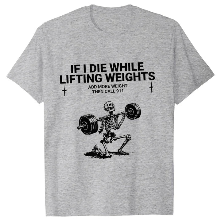Gym Workout T-shirts for Men Clothing Funny Weightlifting Tshirts Short Sleeve Tops Clothes Fitness Exercise Tee Shirts Homme