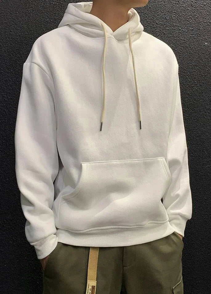 Sweatshirts For Man Fleeced Green Men's Clothing Hooded Hoodies Solid Simple Elegant Hot Offers Sweat Shirt Welcome Deal Cheap