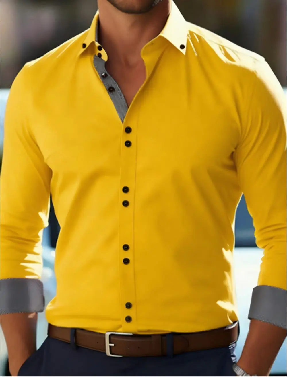 New Casual Men's Shirts Are Fashionable and Elegant, Suitable for Outdoor Wear, Flat Shirts, and Fashionable and Elegant Summer