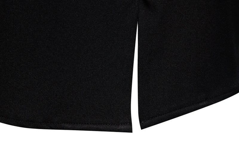 2025 Spring New Men Shirt Chinese Style Clothing Slim Fit Long Sleeves Shirt Camisa Social Office Wear Mandarin Collar Shirt