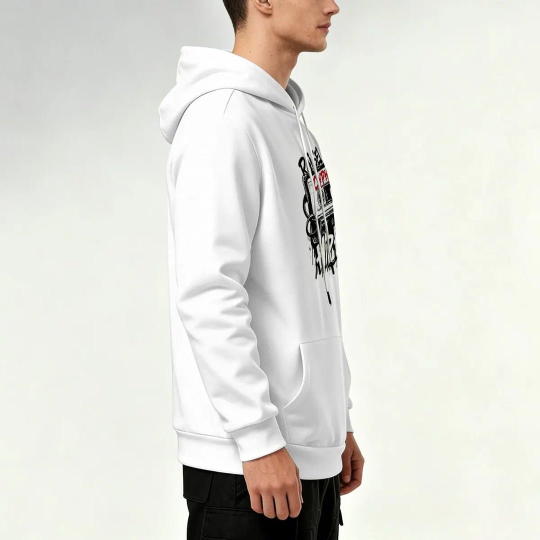 Men's Sweatshirts for Autumn and Winter, Artistic Abstract Cassette Print,a Must-have Item for Commuting, Leisure and Daily Wear