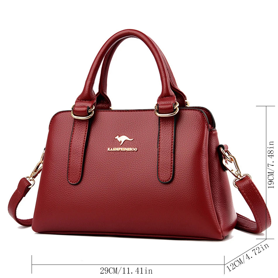 Luxury Women’s PU Leather Shoulder Bag – Designer Messenger Handbag