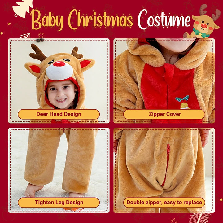 Michley™ Weihnachts-Baby-Strampler – süßer Kleinkind-Overall