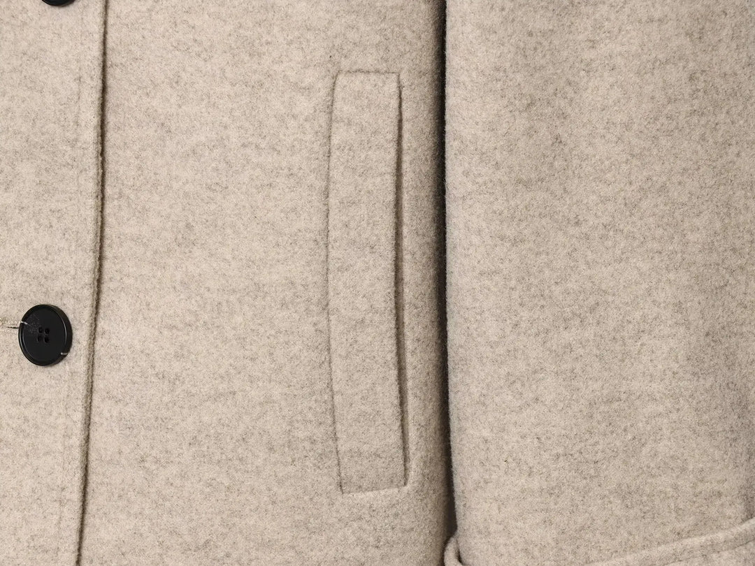 Women’s Double-Breasted Jacket – Elegant Lapel Coat for Autumn & Winter 2025