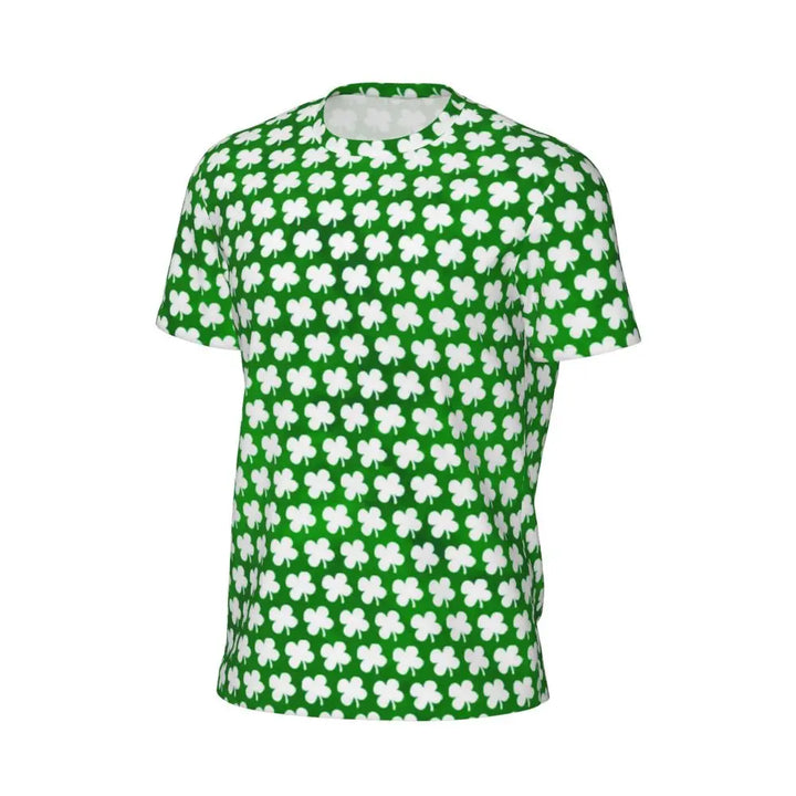 Sportswear T Shirt For Man Irish St Patricks Day T Shirts Hippie Green Plaid Summer Tees O Neck Streetwear Design Clothing Gift
