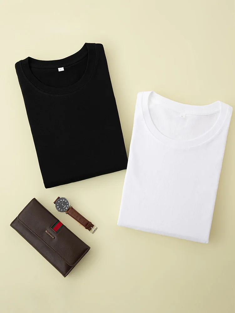 Women T-shirts Long Sleeve Solid O-neck Tops Cotton White Bottoming Shirts Spring Autumn T-shirts Harajuku Tees Loose Tshirt