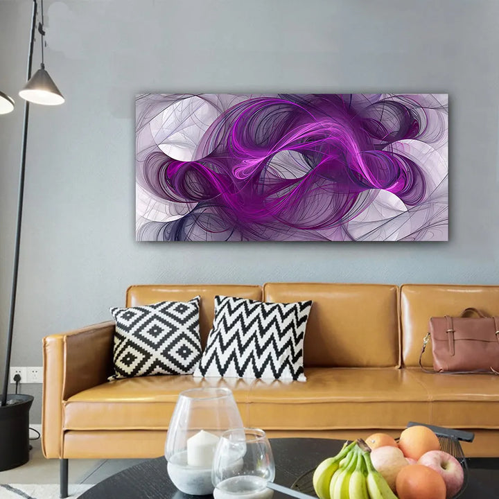 „Schwebende goldene Netzleinwand – Große abstrakte Wanddekoration“