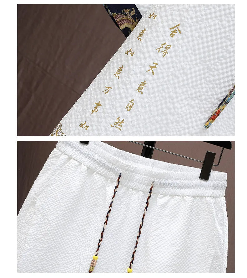 طقم قميص وشورت رجالي كاجوال - صيف 2025