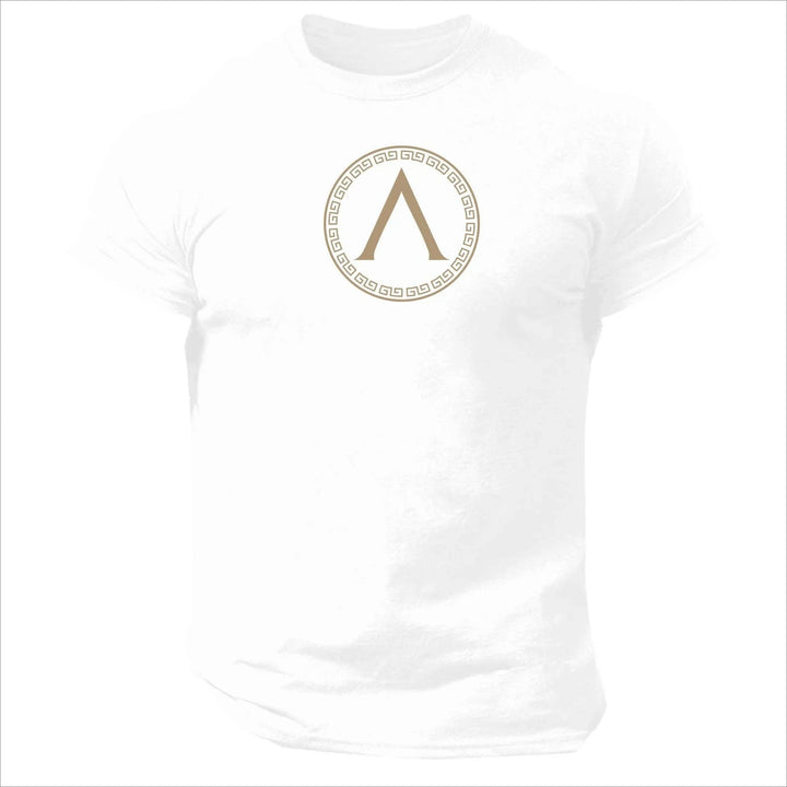 Spartan Shield T Shirt Gym Clothing Bodybuilding Training Workout MMA Boxing Top Shirts for Men Vintage T Shirt