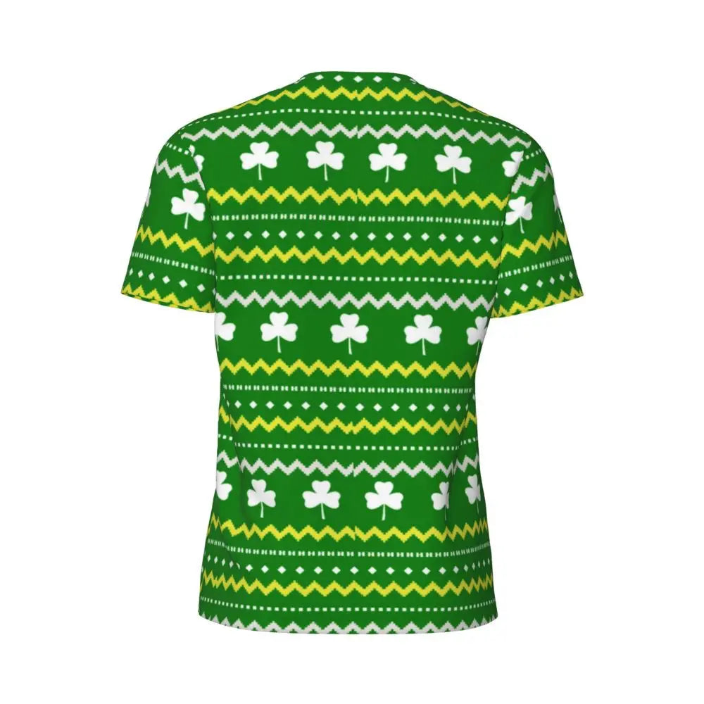 Sportswear T Shirt For Man Irish St Patricks Day T Shirts Hippie Green Plaid Summer Tees O Neck Streetwear Design Clothing Gift